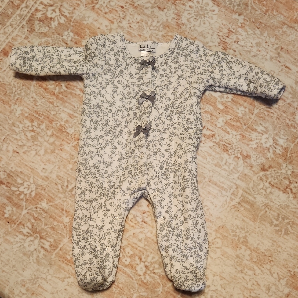 Nicole Miller Floral Gray Kids Tufted One Piece
